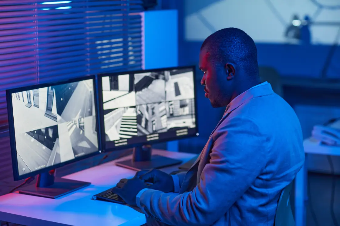 Blue CCTV Monitoring