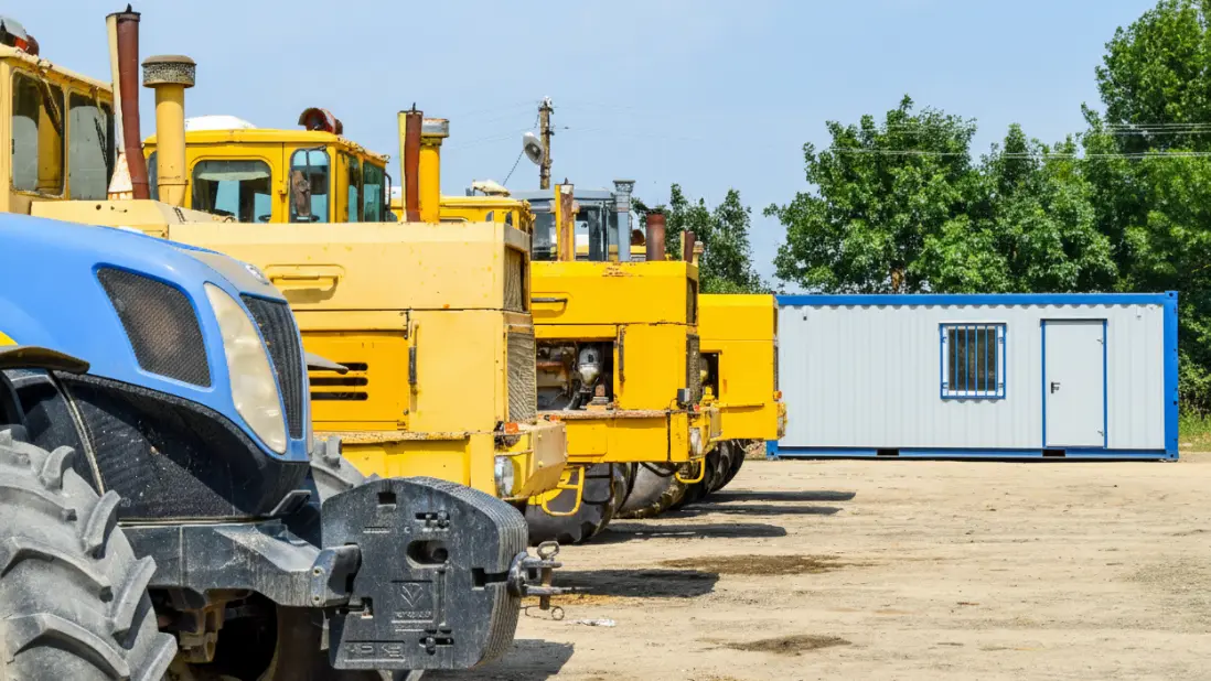 Heavy Machinery in Yard